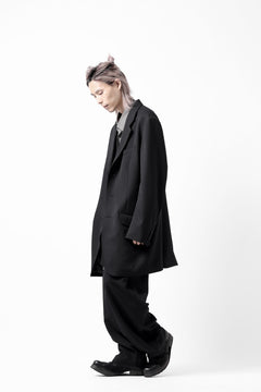 画像をギャラリービューアに読み込む, Y's for men 3TUCKS WIDE TAPERED PANTS / CLASSIC WOOL GABADINE (BLACK)