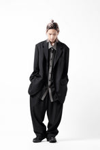 画像をギャラリービューアに読み込む, Y's for men 3TUCKS WIDE TAPERED PANTS / CLASSIC WOOL GABADINE (BLACK)