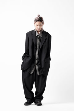 画像をギャラリービューアに読み込む, Y's for men 3TUCKS WIDE TAPERED PANTS / CLASSIC WOOL GABADINE (BLACK)