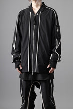 画像をギャラリービューアに読み込む, thom/krom MA-1 JACKET / ELASTIC NYLON + REFLECTION PIPING (BLACK)