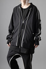 画像をギャラリービューアに読み込む, thom/krom MA-1 JACKET / ELASTIC NYLON + REFLECTION PIPING (BLACK)