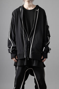 画像をギャラリービューアに読み込む, thom/krom MA-1 JACKET / ELASTIC NYLON + REFLECTION PIPING (BLACK)