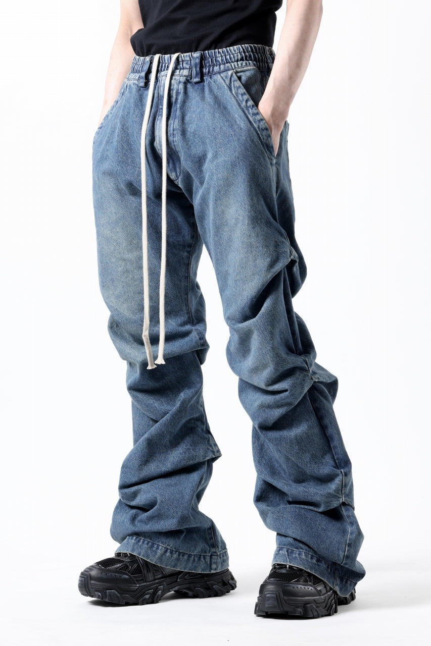 画像をギャラリービューアに読み込む, A.F ARTEFACT TUCK SLIM BAGGY PANTS / FADED DENIM (BLUE)