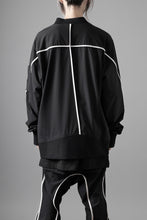 画像をギャラリービューアに読み込む, thom/krom MA-1 JACKET / ELASTIC NYLON + REFLECTION PIPING (BLACK)