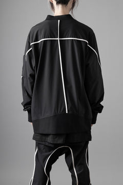 画像をギャラリービューアに読み込む, thom/krom MA-1 JACKET / ELASTIC NYLON + REFLECTION PIPING (BLACK)