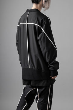 画像をギャラリービューアに読み込む, thom/krom MA-1 JACKET / ELASTIC NYLON + REFLECTION PIPING (BLACK)