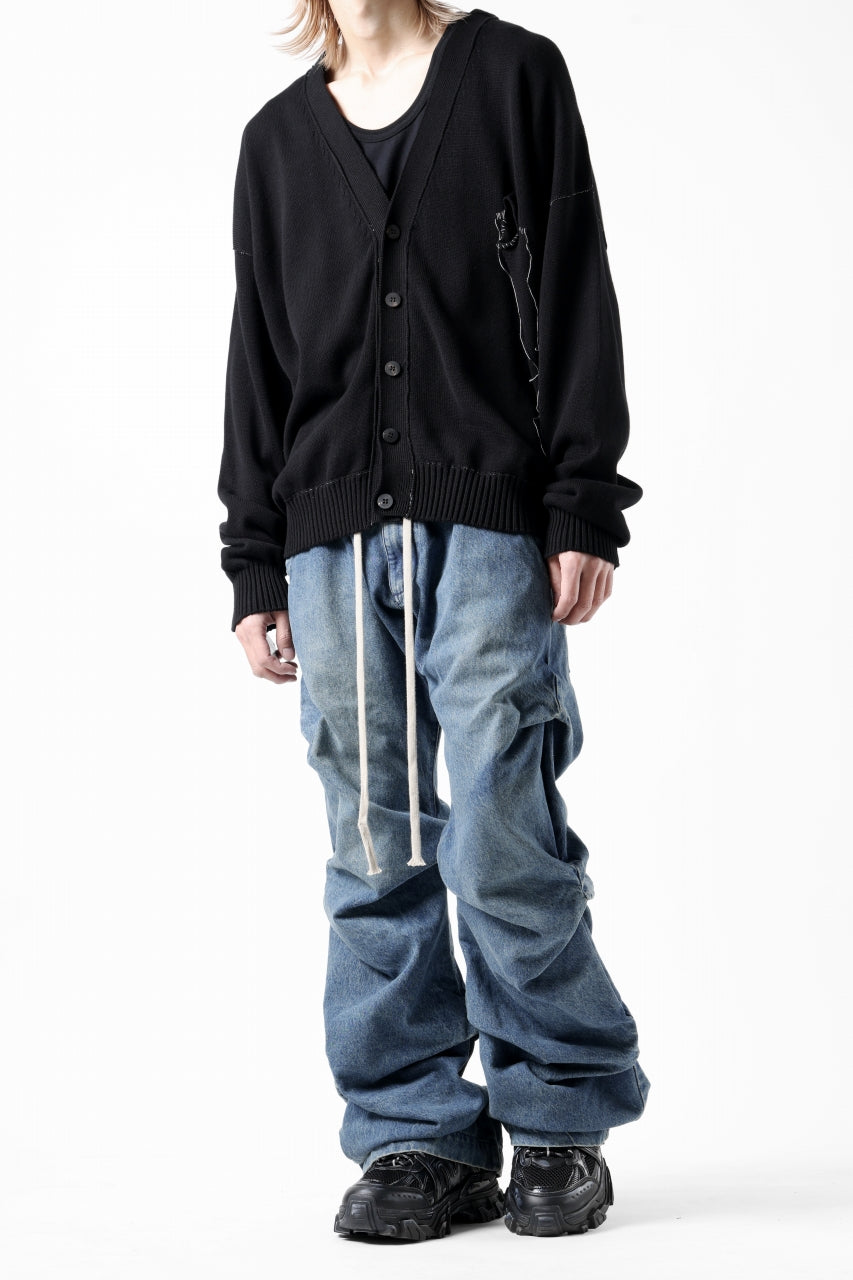 画像をギャラリービューアに読み込む, A.F ARTEFACT TUCK SLIM BAGGY PANTS / FADED DENIM (BLUE)