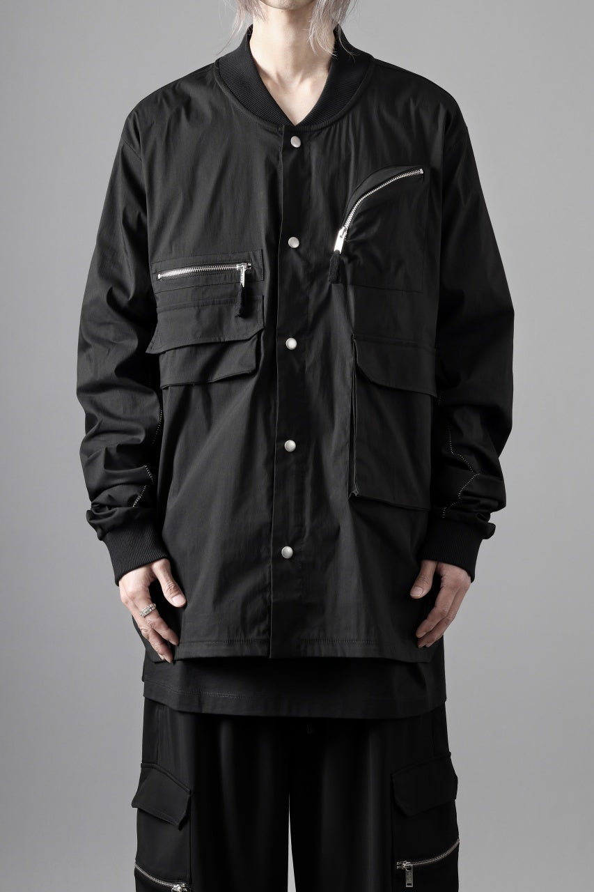 画像をギャラリービューアに読み込む, thom/krom WORK POCKET JACKET / ELASTIC COTTON & POLYAMIDE (BLACK)