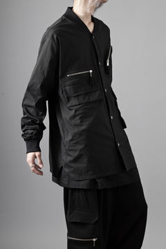 画像をギャラリービューアに読み込む, thom/krom WORK POCKET JACKET / ELASTIC COTTON & POLYAMIDE (BLACK)