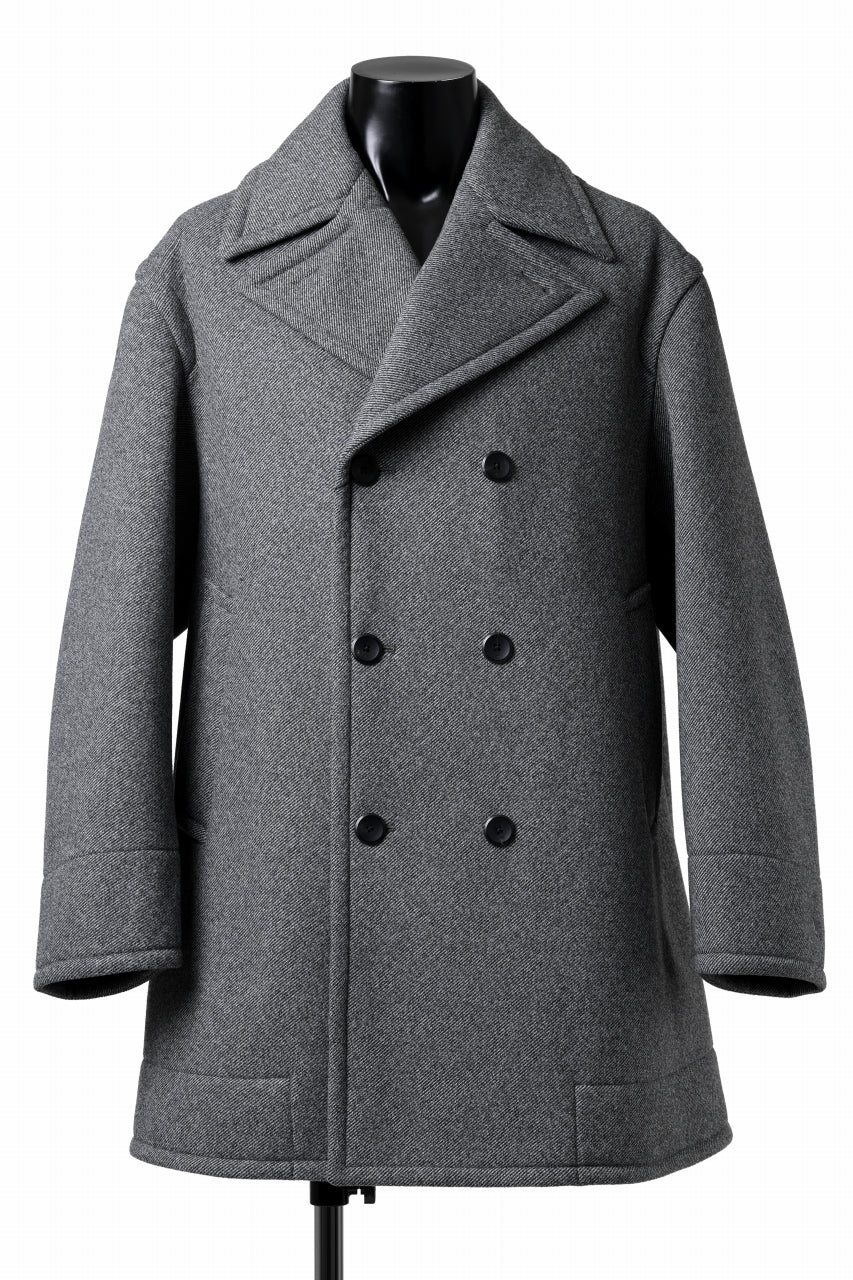 画像をギャラリービューアに読み込む, TARO HORIUCHI / th products Marine Over Coat / active setter tweed knit (gray)