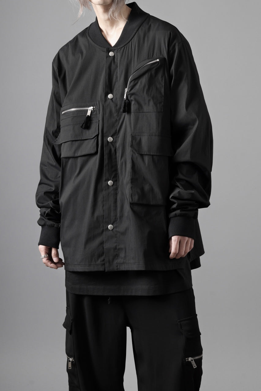 画像をギャラリービューアに読み込む, thom/krom WORK POCKET JACKET / ELASTIC COTTON &amp; POLYAMIDE (BLACK)