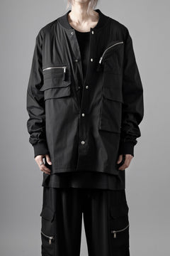 画像をギャラリービューアに読み込む, thom/krom WORK POCKET JACKET / ELASTIC COTTON & POLYAMIDE (BLACK)