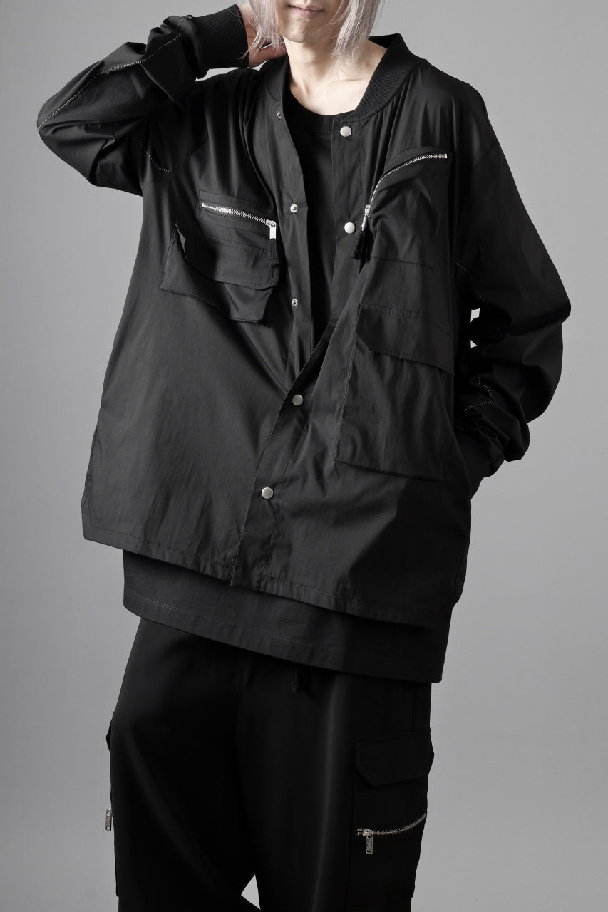画像をギャラリービューアに読み込む, thom/krom WORK POCKET JACKET / ELASTIC COTTON & POLYAMIDE (BLACK)