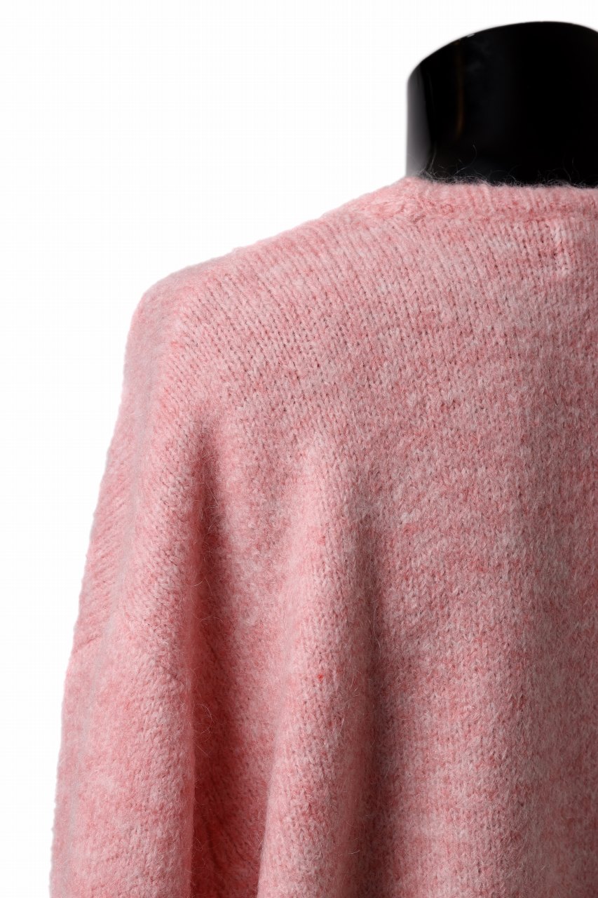 画像をギャラリービューアに読み込む, A.F ARTEFACT OVER SIZED KNIT TOPS / MIX WOOL (PINK)