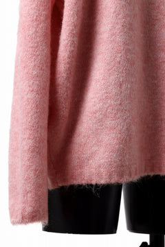 画像をギャラリービューアに読み込む, A.F ARTEFACT OVER SIZED KNIT TOPS / MIX WOOL (PINK)