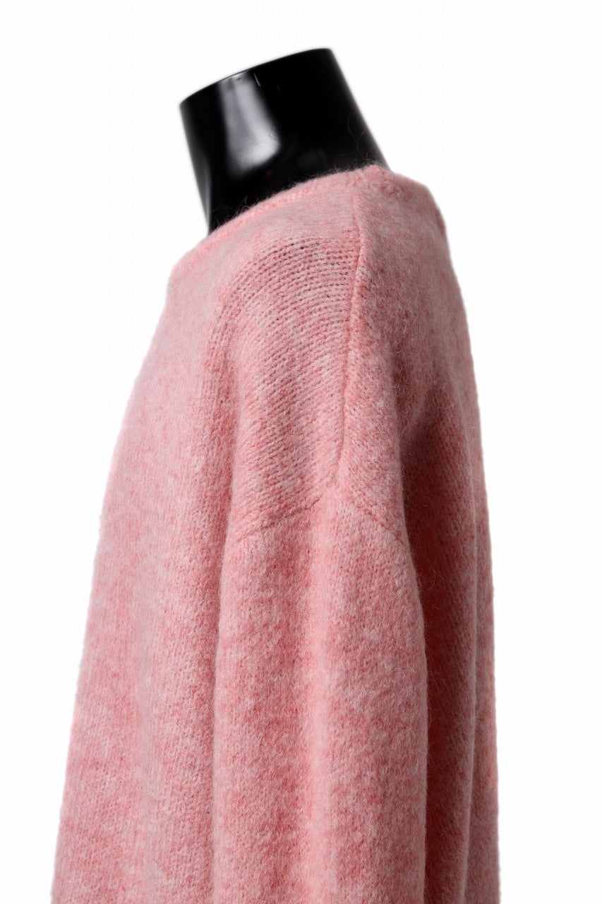 画像をギャラリービューアに読み込む, A.F ARTEFACT OVER SIZED KNIT TOPS / MIX WOOL (PINK)