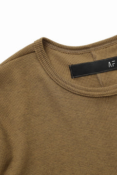 画像をギャラリービューアに読み込む, A.F ARTEFACT REGULAR FIT TOP / WAFFLE KNIT JERSEY (RAW UMBER)