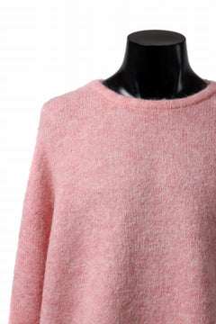 画像をギャラリービューアに読み込む, A.F ARTEFACT OVER SIZED KNIT TOPS / MIX WOOL (PINK)