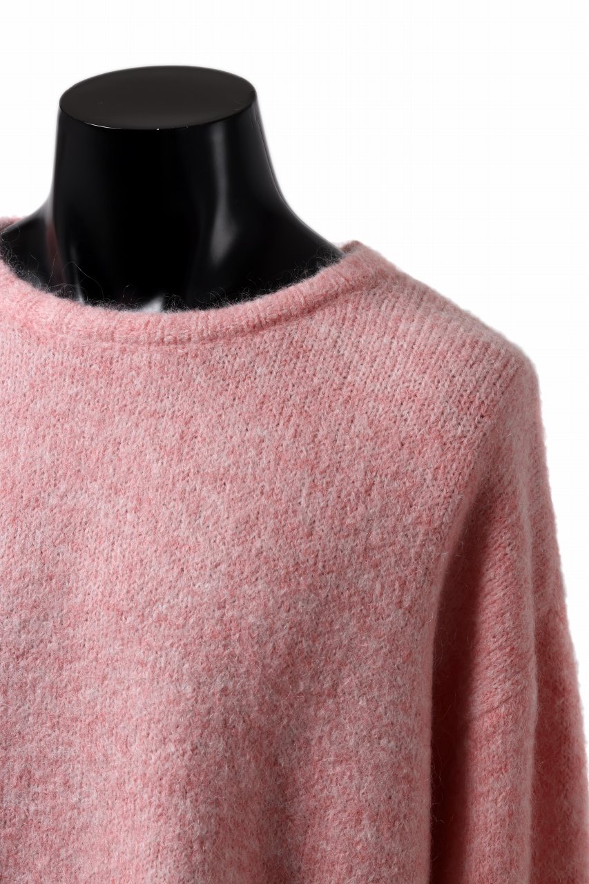 画像をギャラリービューアに読み込む, A.F ARTEFACT OVER SIZED KNIT TOPS / MIX WOOL (PINK)