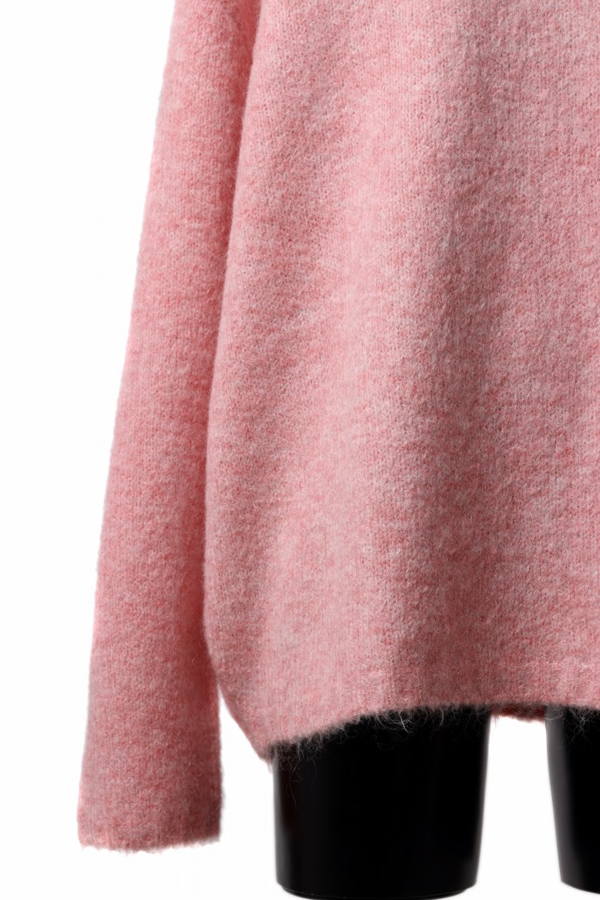 画像をギャラリービューアに読み込む, A.F ARTEFACT OVER SIZED KNIT TOPS / MIX WOOL (PINK)