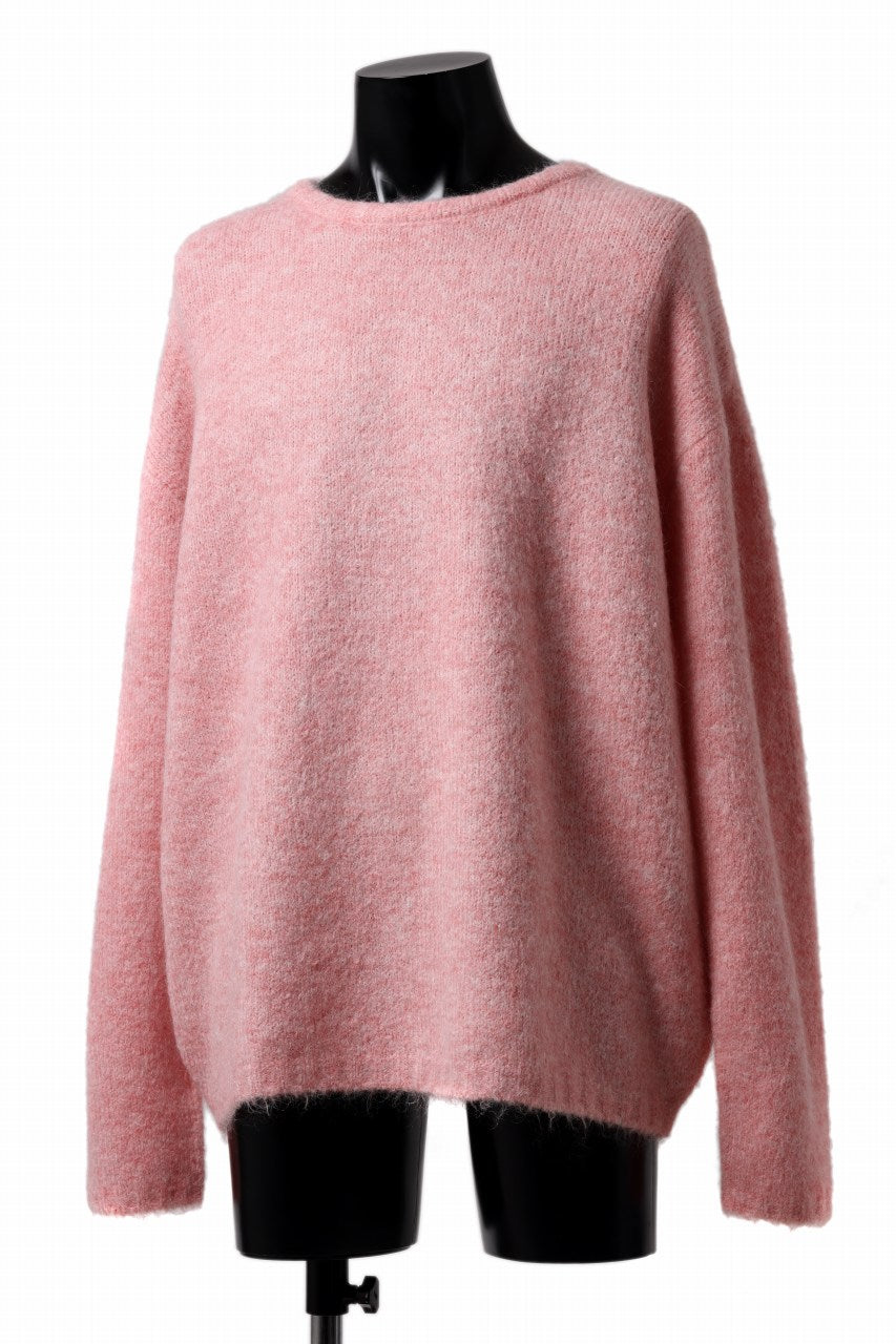 画像をギャラリービューアに読み込む, A.F ARTEFACT OVER SIZED KNIT TOPS / MIX WOOL (PINK)