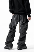 画像をギャラリービューアに読み込む, A.F ARTEFACT CARGO TUCK BAGGY PANTS / FADED DENIM (BLACK)