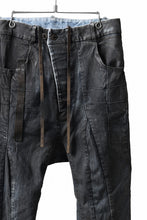 画像をギャラリービューアに読み込む, BORIS BIDJAN SABERI CROPPED TROUSER / VINYL PROCESSED & NICKEL PRESSED & ACID DYED "P15.4 CUSTOM BF-FKU10002" (DIRTY ACID DENIM)