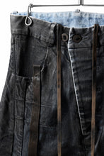 画像をギャラリービューアに読み込む, BORIS BIDJAN SABERI CROPPED TROUSER / VINYL PROCESSED & NICKEL PRESSED & ACID DYED "P15.4 CUSTOM BF-FKU10002" (DIRTY ACID DENIM)