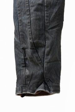 画像をギャラリービューアに読み込む, BORIS BIDJAN SABERI CROPPED TROUSER / VINYL PROCESSED & NICKEL PRESSED & ACID DYED "P15.4 CUSTOM BF-FKU10002" (DIRTY ACID DENIM)