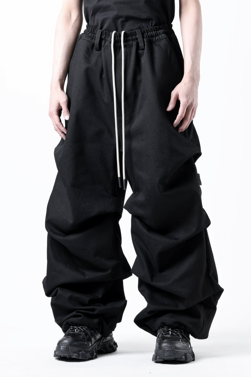 画像をギャラリービューアに読み込む, A.F ARTEFACT PURE DENIM TUCK WIDE PANTS (BLACK)
