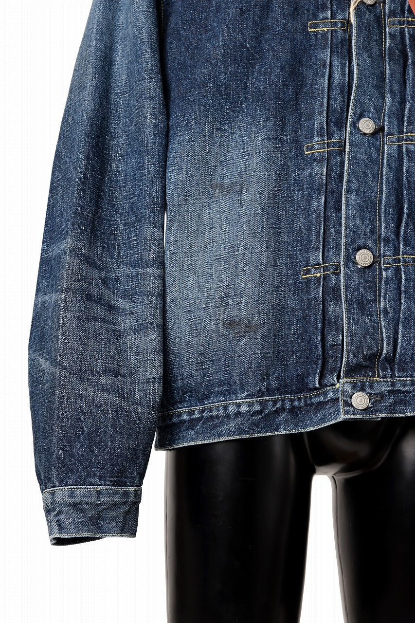 画像をギャラリービューアに読み込む, FULLCOUNT "Fear Of The Dark" Type 1 Denim Jacket / 15.5oz Zimbabwe Selvedge Denim (INDIGO BLUE)