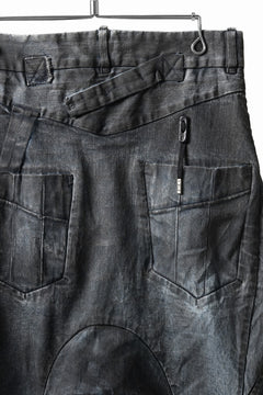 画像をギャラリービューアに読み込む, BORIS BIDJAN SABERI CROPPED TROUSER / VINYL PROCESSED & NICKEL PRESSED & ACID DYED "P15.4 CUSTOM BF-FKU10002" (DIRTY ACID DENIM)