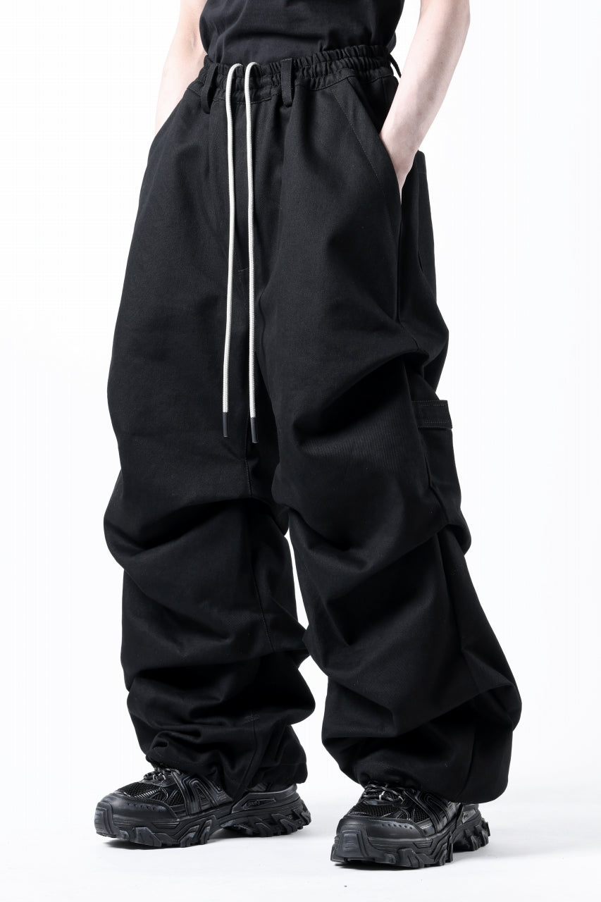 画像をギャラリービューアに読み込む, A.F ARTEFACT PURE DENIM TUCK WIDE PANTS (BLACK)