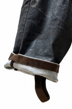 画像をギャラリービューアに読み込む, BORIS BIDJAN SABERI CROPPED TROUSER / VINYL PROCESSED & NICKEL PRESSED & ACID DYED "P15.4 CUSTOM BF-FKU10002" (DIRTY ACID DENIM)