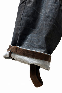 画像をギャラリービューアに読み込む, BORIS BIDJAN SABERI CROPPED TROUSER / VINYL PROCESSED & NICKEL PRESSED & ACID DYED "P15.4 CUSTOM BF-FKU10002" (DIRTY ACID DENIM)