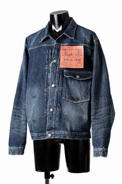 画像をギャラリービューアに読み込む, FULLCOUNT "Fear Of The Dark" Type 1 Denim Jacket / 15.5oz Zimbabwe Selvedge Denim (INDIGO BLUE)