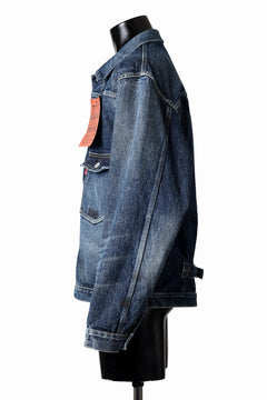 画像をギャラリービューアに読み込む, FULLCOUNT "Fear Of The Dark" Type 1 Denim Jacket / 15.5oz Zimbabwe Selvedge Denim (INDIGO BLUE)
