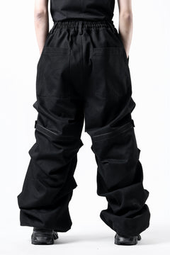 画像をギャラリービューアに読み込む, A.F ARTEFACT PURE DENIM TUCK WIDE PANTS (BLACK)