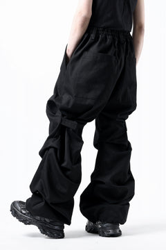 画像をギャラリービューアに読み込む, A.F ARTEFACT PURE DENIM TUCK WIDE PANTS (BLACK)