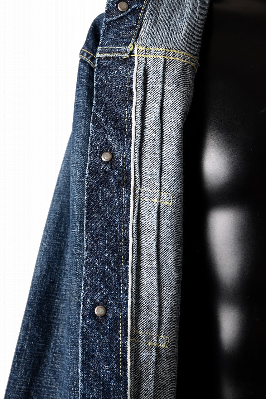 画像をギャラリービューアに読み込む, FULLCOUNT "Fear Of The Dark" Type 1 Denim Jacket / 15.5oz Zimbabwe Selvedge Denim (INDIGO BLUE)