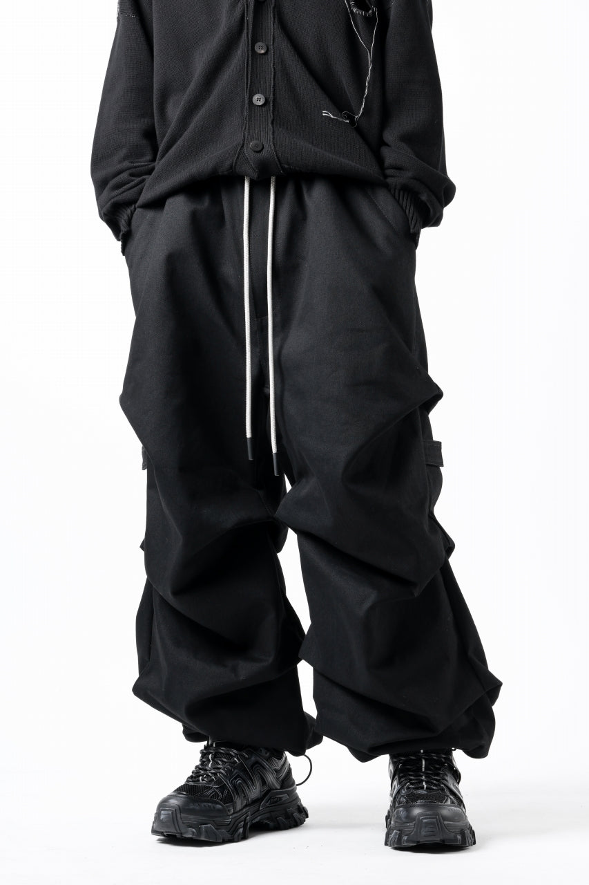 画像をギャラリービューアに読み込む, A.F ARTEFACT PURE DENIM TUCK WIDE PANTS (BLACK)