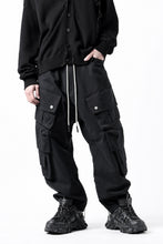 画像をギャラリービューアに読み込む, A.F ARTEFACT TWILL DROPCROTCH CARGO PANTS (BLACK)