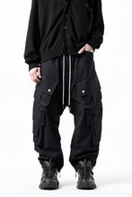 画像をギャラリービューアに読み込む, A.F ARTEFACT TWILL DROPCROTCH CARGO PANTS (BLACK)