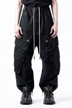 画像をギャラリービューアに読み込む, A.F ARTEFACT TWILL DROPCROTCH CARGO PANTS (BLACK)