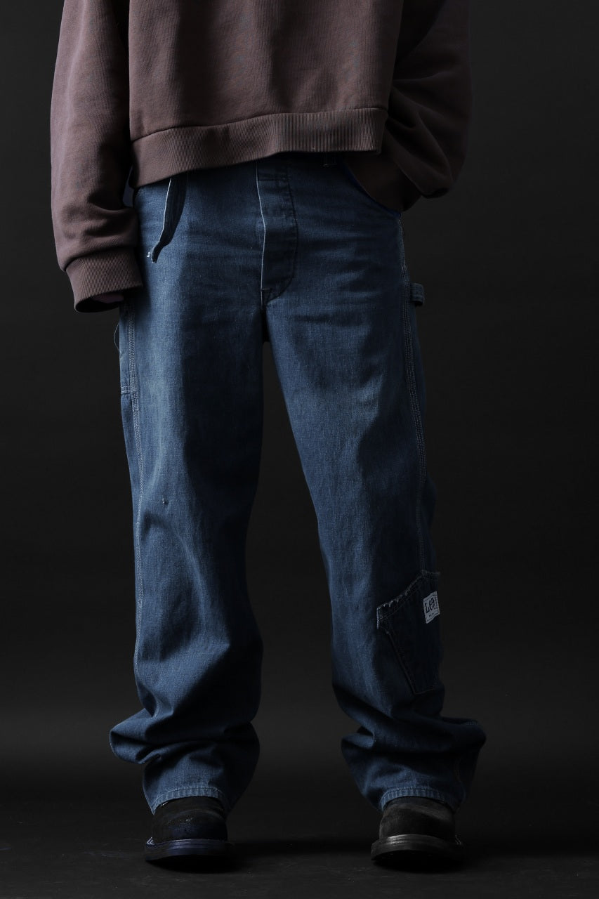 画像をギャラリービューアに読み込む, CHANGES REMAKE PAINTER DENIM PANTS with APRON PARTS (INDIGO #A)