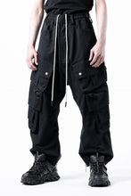 画像をギャラリービューアに読み込む, A.F ARTEFACT TWILL DROPCROTCH CARGO PANTS (BLACK)