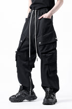 画像をギャラリービューアに読み込む, A.F ARTEFACT TWILL DROPCROTCH CARGO PANTS (BLACK)