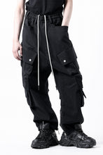 画像をギャラリービューアに読み込む, A.F ARTEFACT TWILL DROPCROTCH CARGO PANTS (BLACK)