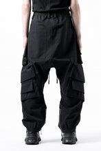 画像をギャラリービューアに読み込む, A.F ARTEFACT TWILL DROPCROTCH CARGO PANTS (BLACK)