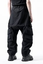 画像をギャラリービューアに読み込む, A.F ARTEFACT TWILL DROPCROTCH CARGO PANTS (BLACK)